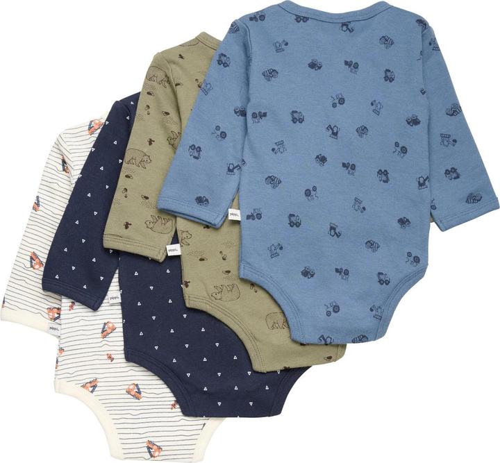 Produktbild Pippi Wickel-Langarm-Body 4er-Set Deep Lichen Green Gr. 74 (74)