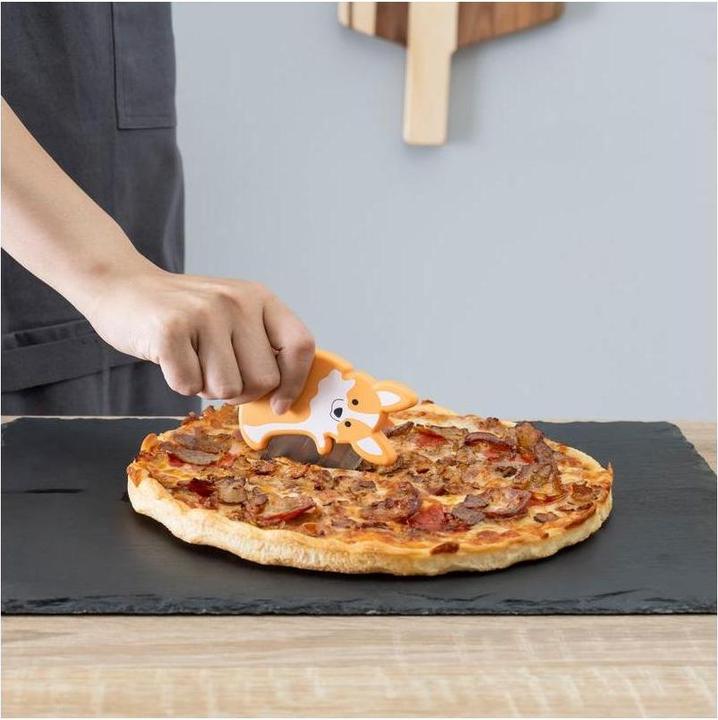 Productafbeelding Kikkerland Pizzaschneider Corgi Lovers Orange/Weiss