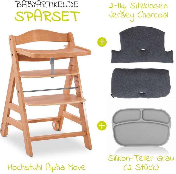 Actual product image Hauck Highchairs Highchair Alpha Move Nature - in economy set incl. (Highchair)