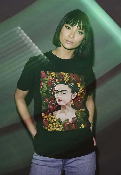 Actual product image Merchcode Ladies Frida Kahlo Portrait Tee (S)