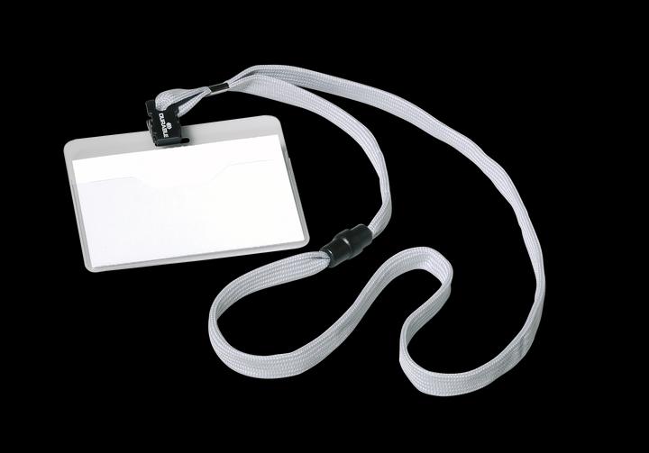 Actual product image Durable Name badge with textile ribbon