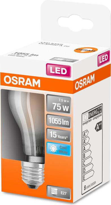 Produktbild Osram Led Retrofit Classic A (E27, 7.50 W, 1055 lm, 1 x, D)