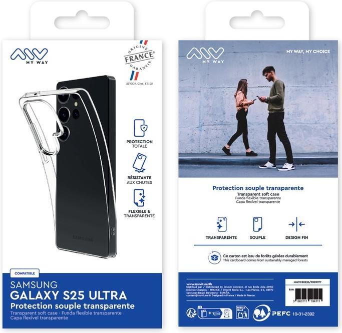Actual product image My Way Coque Souple Transparente Samsung Galaxy S25 Ultra (Samsung Galaxy S25 Ultra)