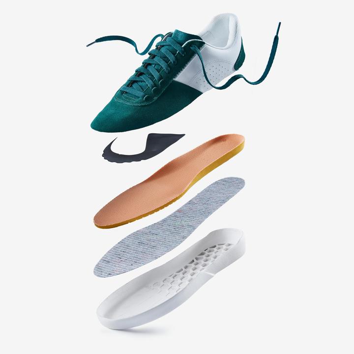 Image du produit Decathlon Chaussures de skate basses femmes/hommes Cupsoles - Crush 500 vert/blanc (41)