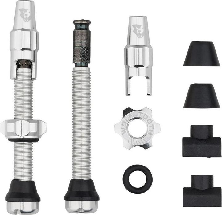 Produktbild Wolf Tooth Tubeless Valve Stem Ventile, Clik Valve, 44mm, 2 Stk., raw silver
