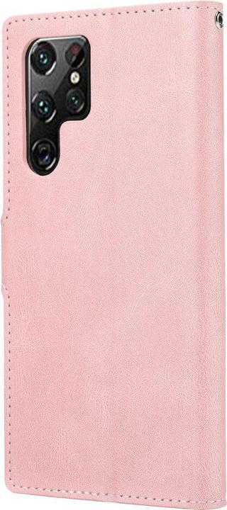 Produktbild Cover-Discount Galaxy S23 Ultra - Leder Etui Hülle rosa (Samsung Galaxy S23 Ultra)