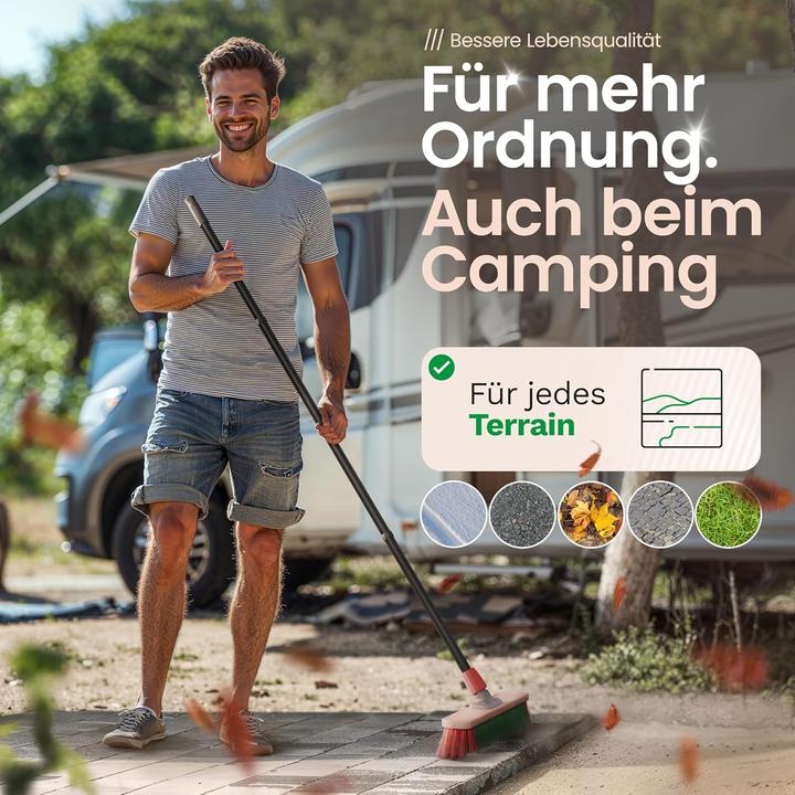 Produktbild Novaliv Gartenbesen Elaston 40 cm Besenkopf Elaston Borsten Ideal als Besen draussen Strassenbesen Har (1 Stk.)