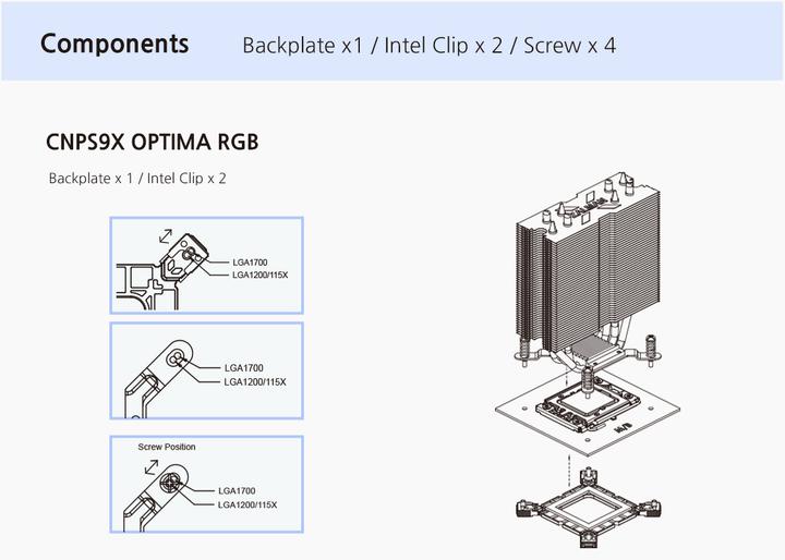 Produktbild Zalman ZM-1700MKD Intel LGA 1700 Mounting Kit