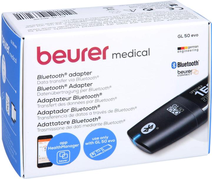 Immagine prodotto Beurer Adattatore Bluetooth per il misuratore di glucosio GL 50 evo (Strisce reattive)