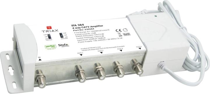 Image du produit Triax Amplificateur IFA 384, 4 sorties, YouSee Ready et Stofa Approved (Amplificateur)