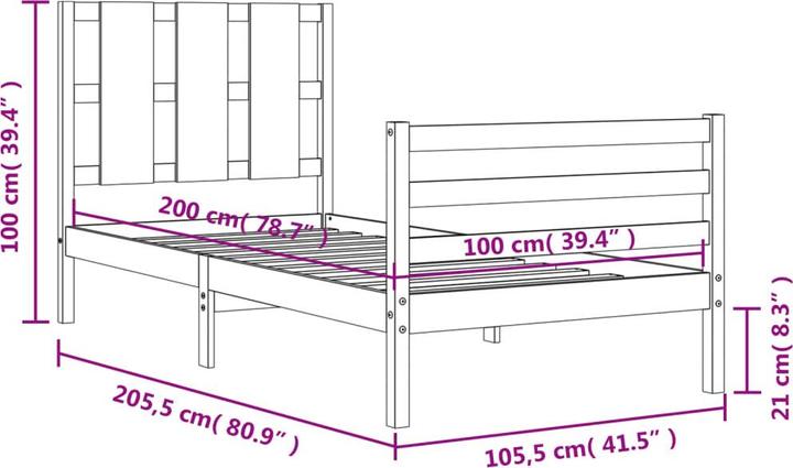 Actual product image VidaXL Ferdie (100 x 200 cm)