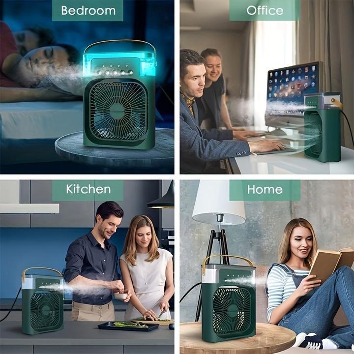 Actual product image PhoneLook USB Ventilator mit Nebelfunktion, multifunktional, 6 einstellbare Sprühmodi und Aromadiffusor