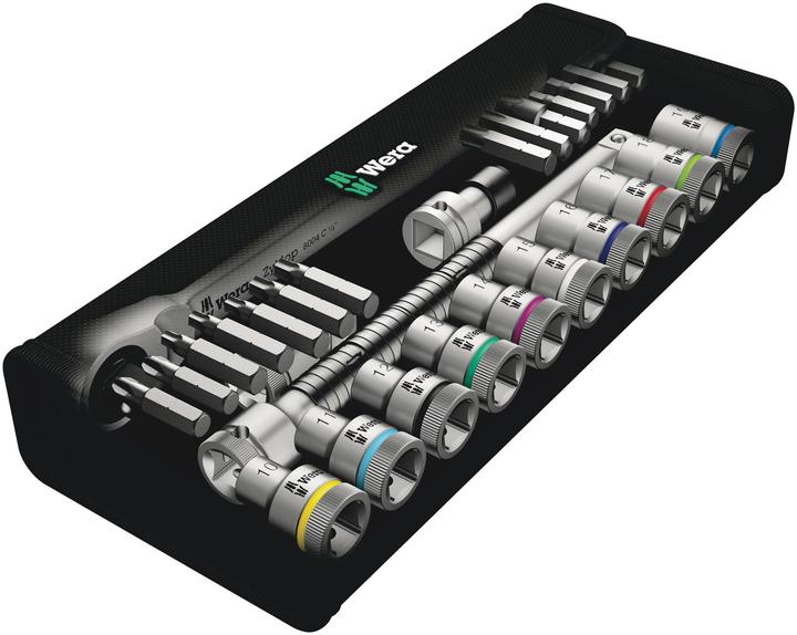 Actual product image Wera 8100 SC 8 Zyklop Metal Ratchet Set (11 mm, 17 mm, 19 mm, 12 mm, 15 mm, 14 mm, 16 mm, 13 mm, 18 mm, 10 mm)