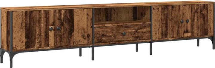 VidaXL Mobile TV cassetto basso Mobile TV tavolo TV look legno antico (200 x 25 x 44 cm)