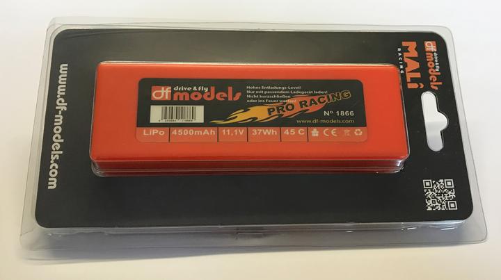 Actual product image DF-Models LiPo Pack 3S - 11,1 Volt - 4500mAh, 45C (11.10 V, 4500 mAh)