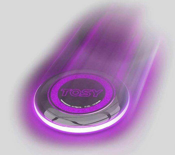 Actual product image Tosy Frisbee purple LED