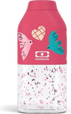 Image du produit Monbento Bouteille avec oiseaux en rose avec graphique de Positive S (0.33 l)