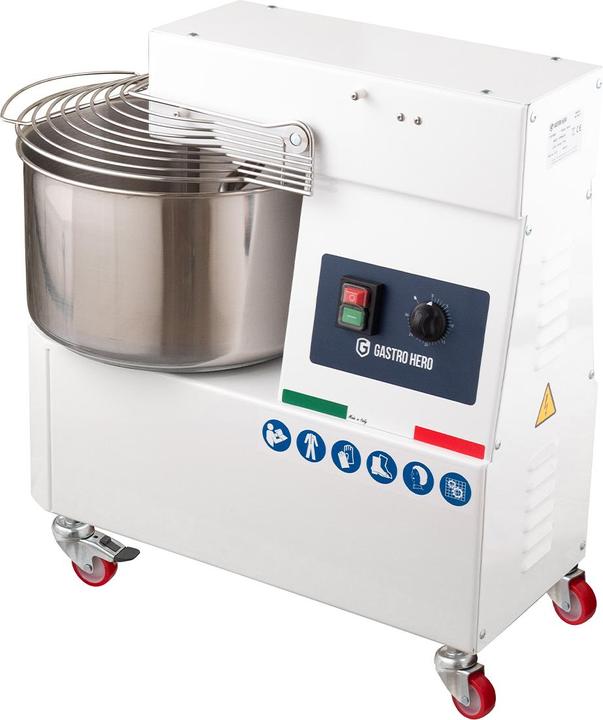 Produktbild Gastro Hero Spiral-Teigknetmaschine PROFI V mit Rollen - fester Kopf (750 W)