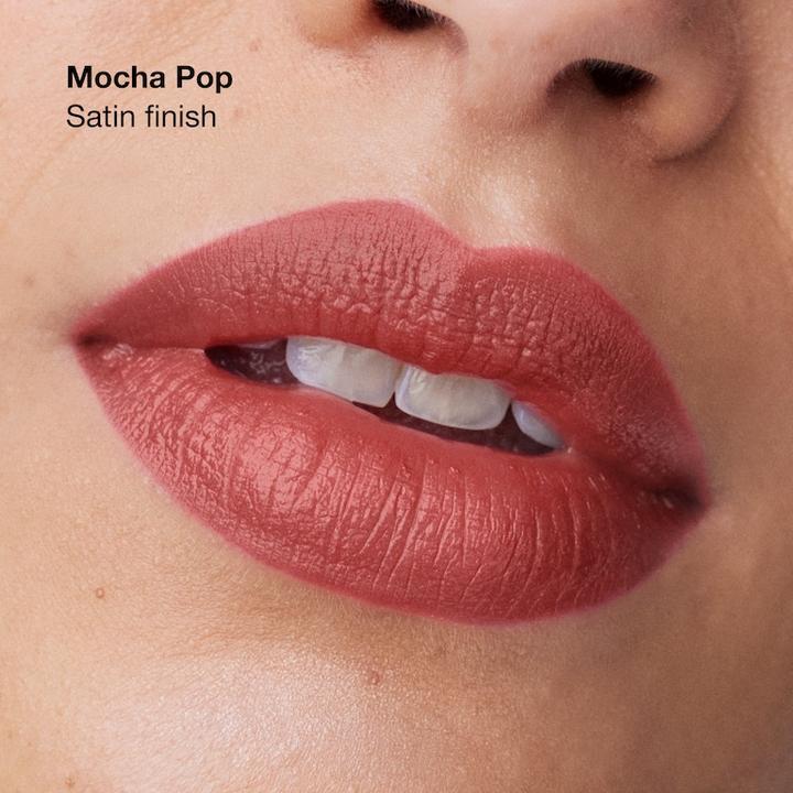 Actual product image Clinique Pop Longwear Lipstick Mocha Pop - Satin 3.9g (Mocha Pop)