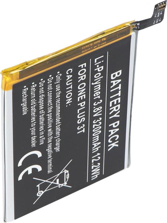Actual product image AccuCell Akku ONEPLUS 3T Akku BLP633, 3T Dual SIM, A3010, Rain