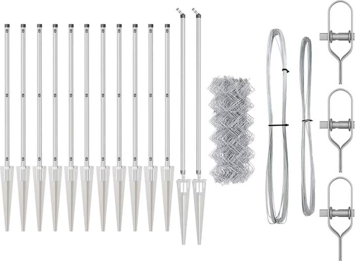Produktbild VidaXL Kettenschalung Set aus 2 Verzinkter Stahl 25 x 0,8 m Robust