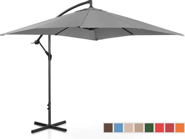 Produktbild Uniprodo Ampelschirm Sonnenschirm Pendelschirm viereckig 250 x 250 cm neigbar UPF 50+ (2.49 m)