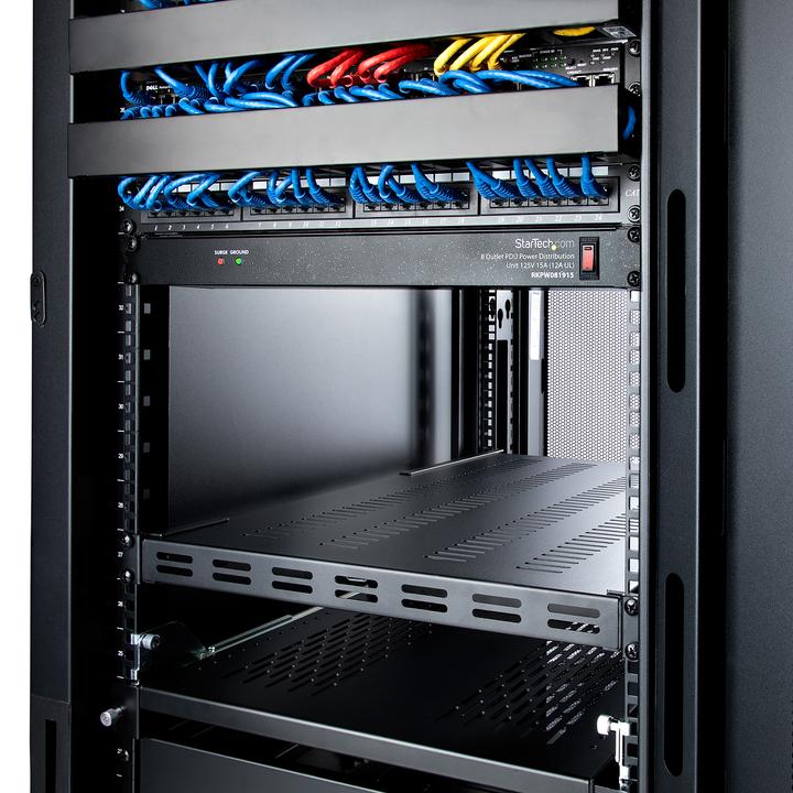 Produktbild StarTech 1 HE verstellbarer Schwerlast Fachboden für Server Rack/ Schrank bis 113 Kg - Fachboden Serversch...