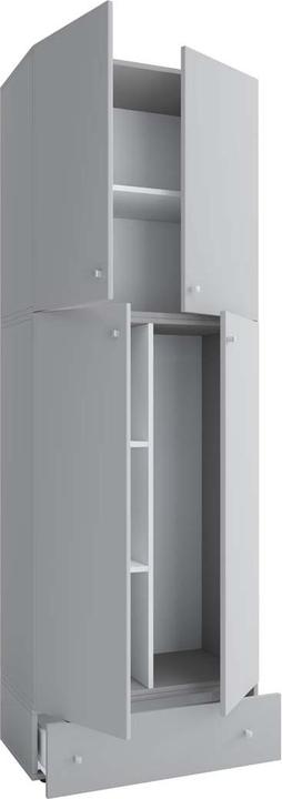 Produktbild VCM Holz Besen Putzschrank Lona mit Drehtüren Schublade (70 x 39 cm)