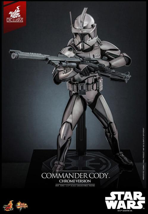 Actual product image Hot Toys Star Wars Movie Masterpiece action figure 1/6 Commander Cody (Chrome Version) Exclusive 30