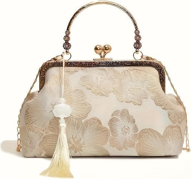 Only-Bags.Store Elegante Vintage-inspirierte Clutch Bag - perfekt für Abend und Bankett