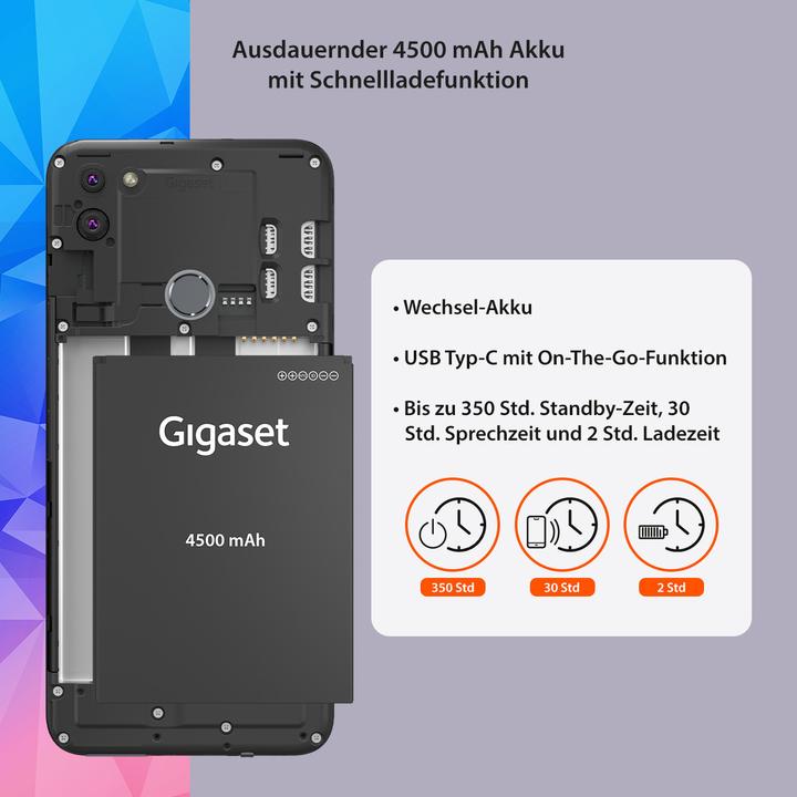 Produktbild Gigaset Gs5 Lite (64 GB, Dark Titanium Gray, 6.30", Dual SIM, 3.69 Mpx, 4G)