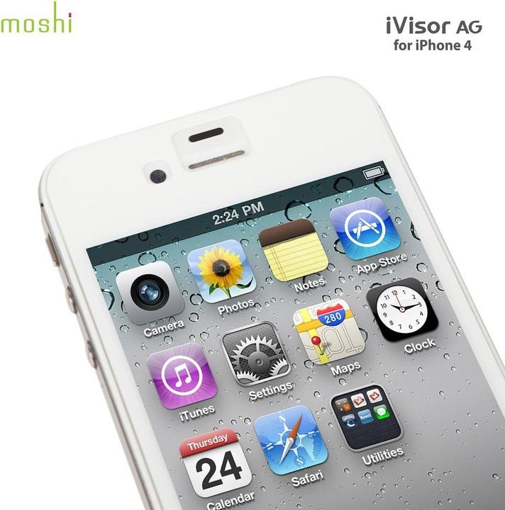 Produktbild Moshi iVisor AG Screen Protector for iPhone 4/4S (1 Stück, Apple iPhone 4s, Apple iPhone 4)