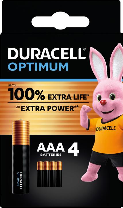Produktbild Duracell Optimum 4er Pack AAA Batterien (4 Stk., AAA)