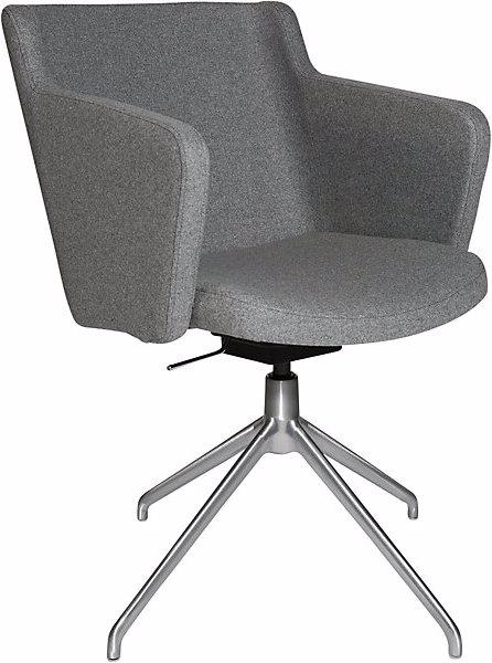 Actual product image Topstar SFH meeting room armchair, 3D seat joint and aluminium five star base, light