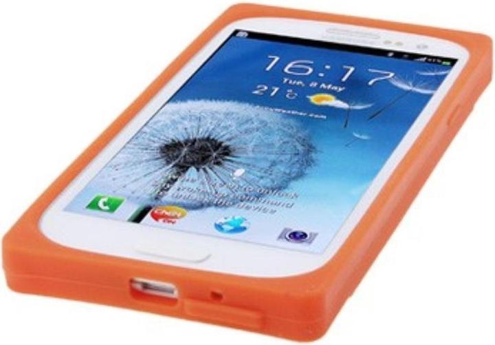 Produktbild König Design Silikon Hülle Kassette für Handy Samsung I9300 Galaxy S3 Orange (Samsung Galaxy S3 Neo, Samsung Galaxy S3)
