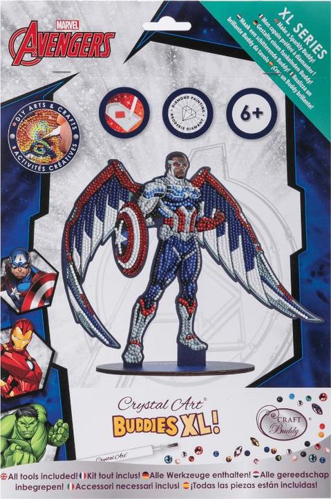 Actual product image Craft Buddy Falcon, Crystal Art XL Buddy, ca. 16x25cm