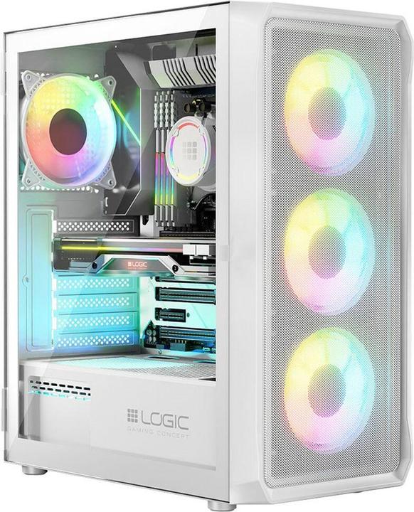 Produktbild Logic PORTOS ARGB MINIDI USB-3.0-Gehäuse Weiss (ATX)