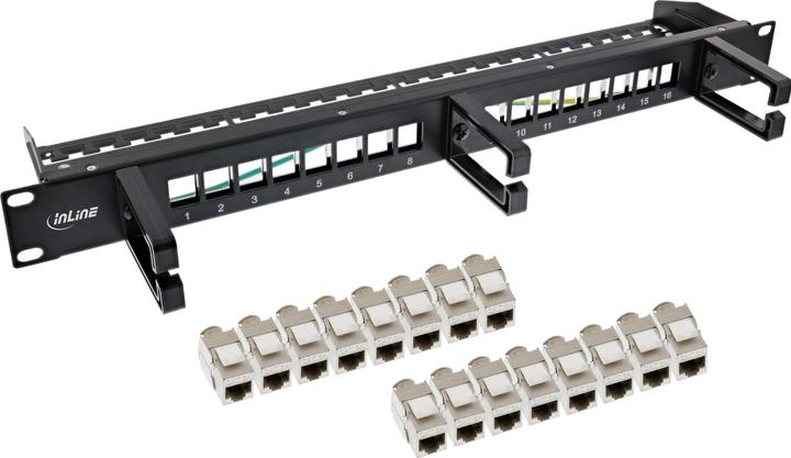 Actual product image InLine Patch panel Cat.6A 16-way