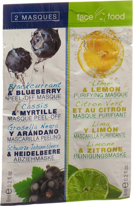 Actual product image Face Food Face mask with blueberry and lemon (12 ml)