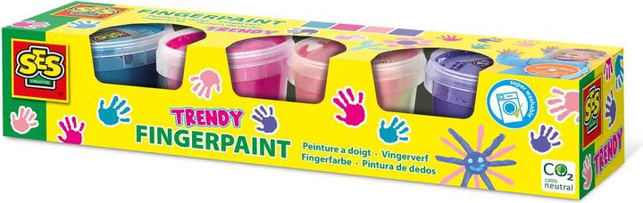 Actual product image Ses Finger paint trend colours, 4x110ml (Rose, Violet, Blue, Pink, 440 ml)