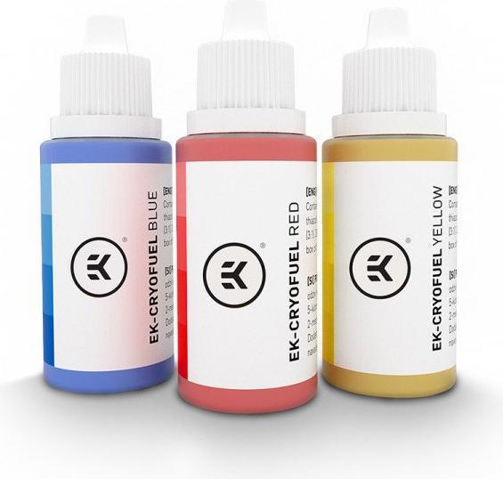 Immagine prodotto EKWB EK-CryoFuel Dye Pack - rosso/giallo/blu (Additivo colore)