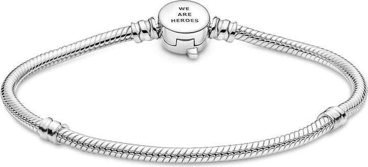 Image du produit Pandora Moments Marvel The Avengers Logo Snake Chain bracelet (23 cm, Argent 925)