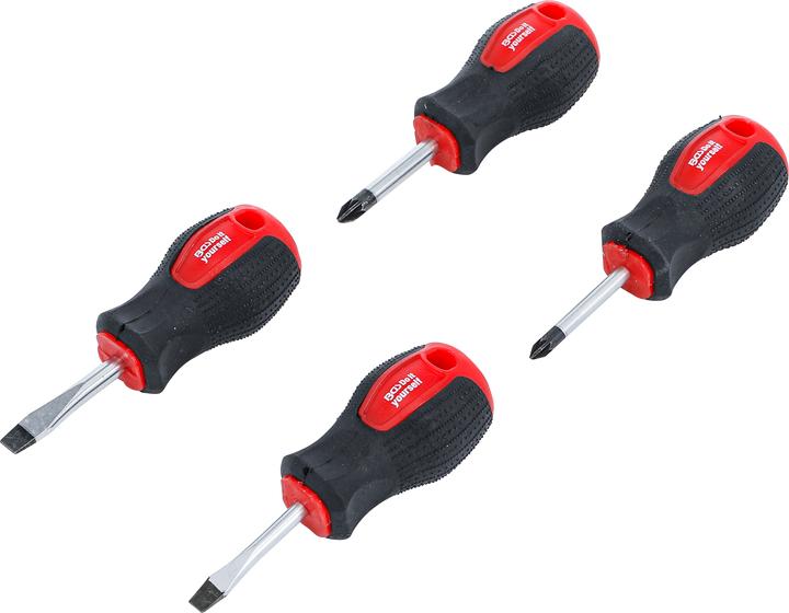 BGS Jeu de tournevis pour carburateur Plats / cruciformes PZ longueur de la lame 40 mm 4 pièces (Escale, Cruciforme PZ)