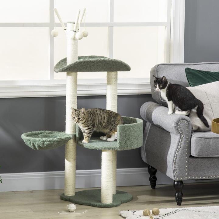 Image du produit Jamb Arbre à chat (123 cm, Vert, Crème)
