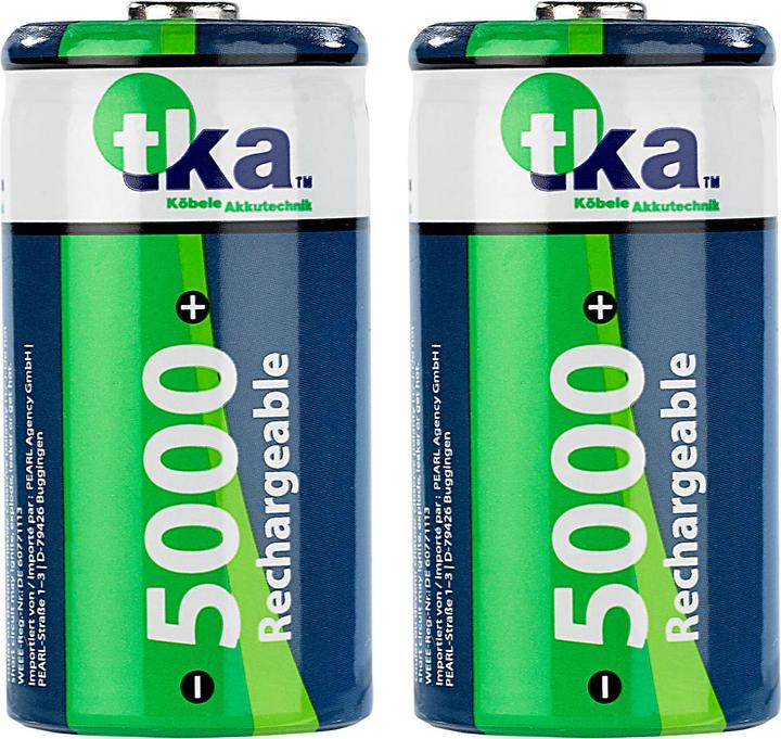 Produktbild TKA 2er-Set NiMH-Akkus Typ C / Babyzelle (1 Stk., 5000 mAh)