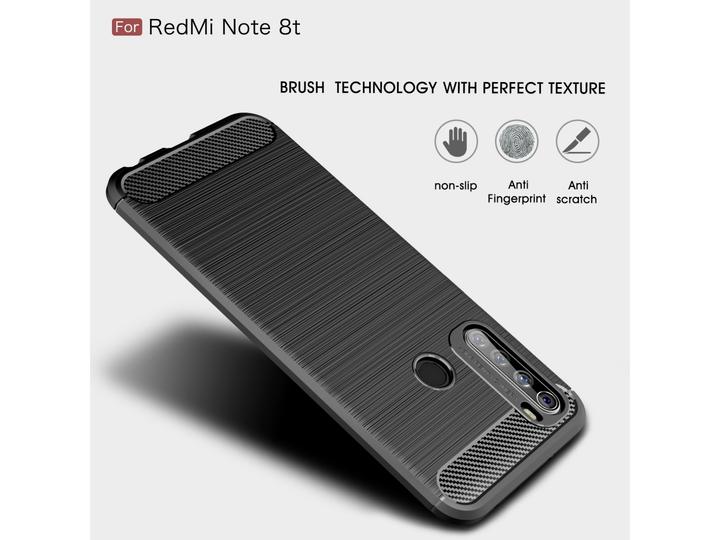 Actual product image Screenguard Xiaomi Redmi Note 8T Cover Carbon Brushed Soft TPU (Xiaomi Redmi Note 8T)