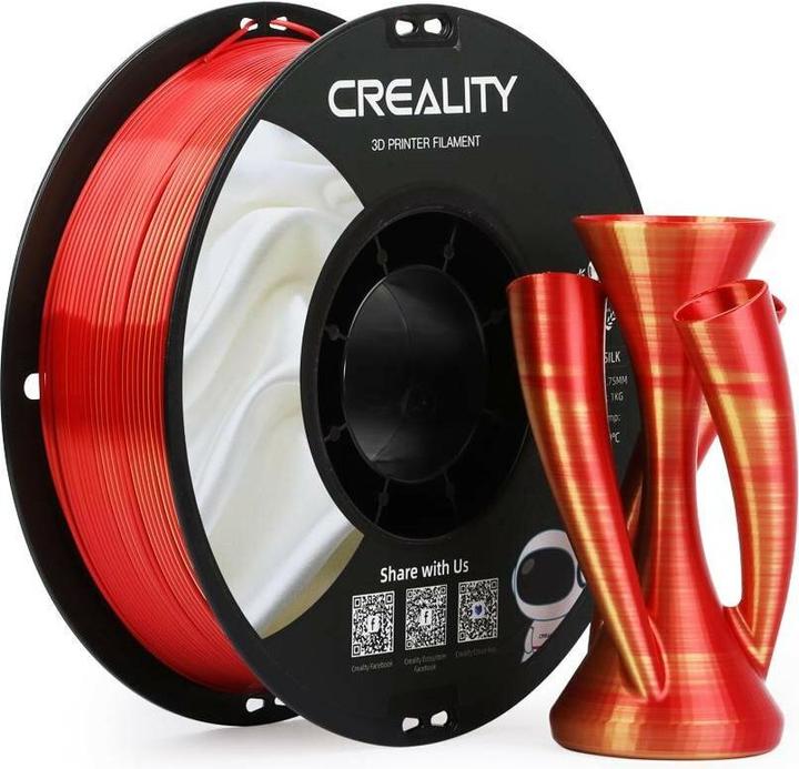 Immagine prodotto Creality Filamento PLA, Silk Gold, 1,75 mm, 1 kg (PLA, 1.75 mm, 1000 g, Rosso)