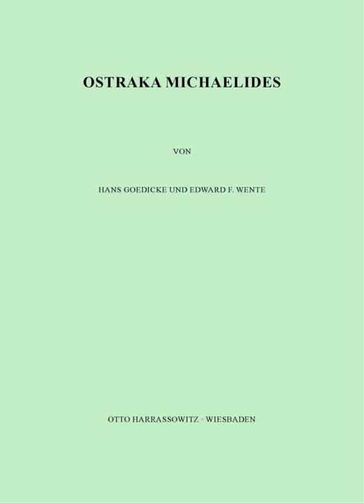Actual product image Ostraka Michaelides (Hans Goedicke, Edward F Wente, 1962)