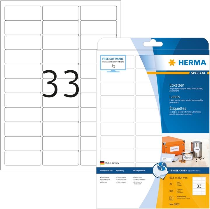 Produktbild HERMA Inkjet Etiketten A4