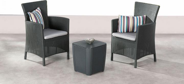 Best 3-piece balcony set Napoli graphite/light grey (39 cm)